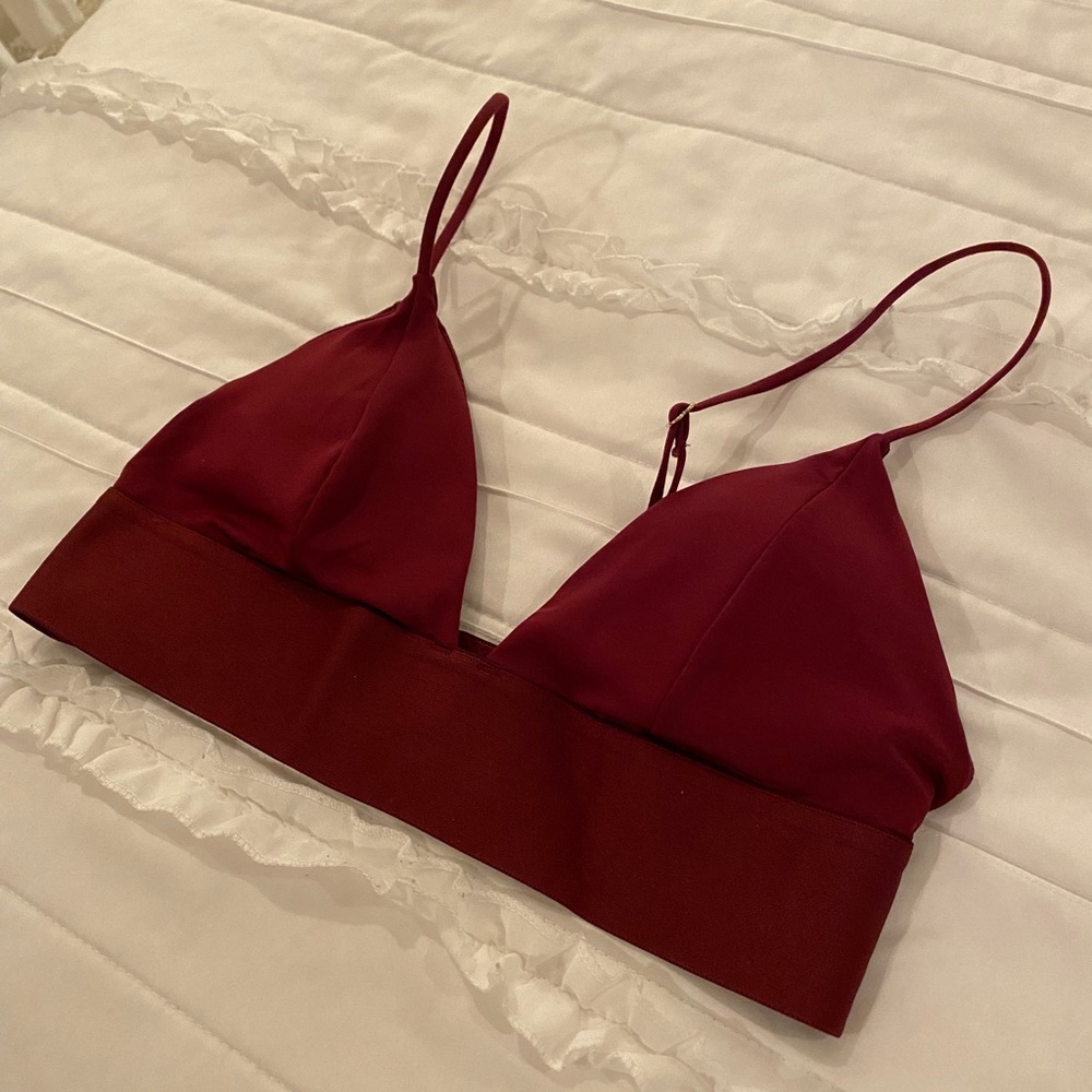 Burgundy Bikini Top